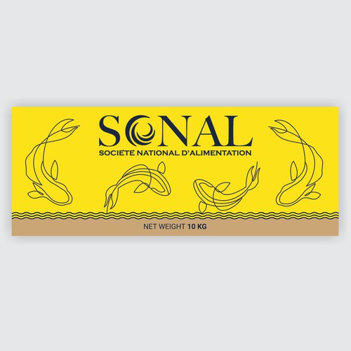 TILAPIA MASTER CARTON WITH YELLOW BACKGROUND Design by Moi_Designers