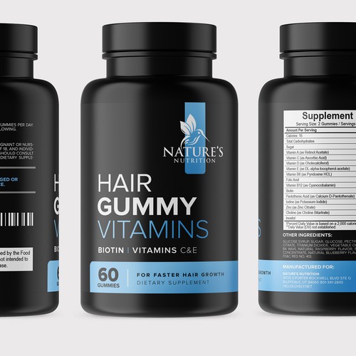 Nature's Nutrition needs a Gummy Vitamins black label Design by vitalfuerze