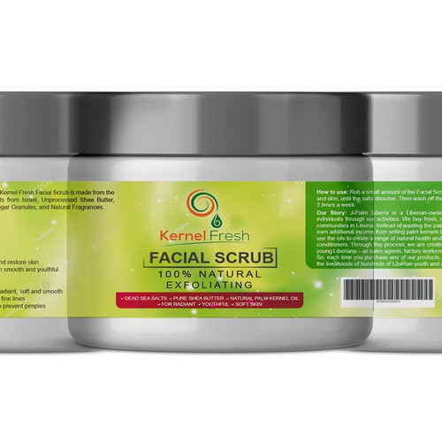Create a sleek, sohisticated Facial Scrub label Product label contest