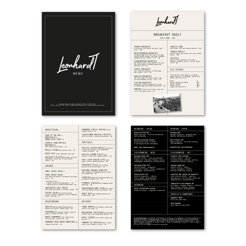 Menú propuesta en el concurso por Lopezmadesign