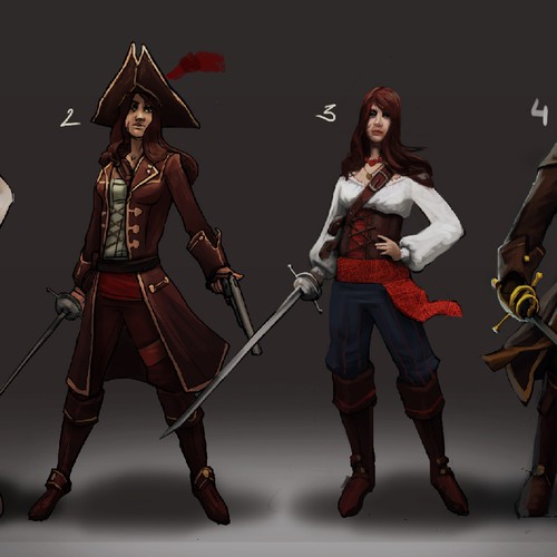 Design two concept art characters for Pirate Assault, a new strategy game for iPad/PC Réalisé par Art Anger