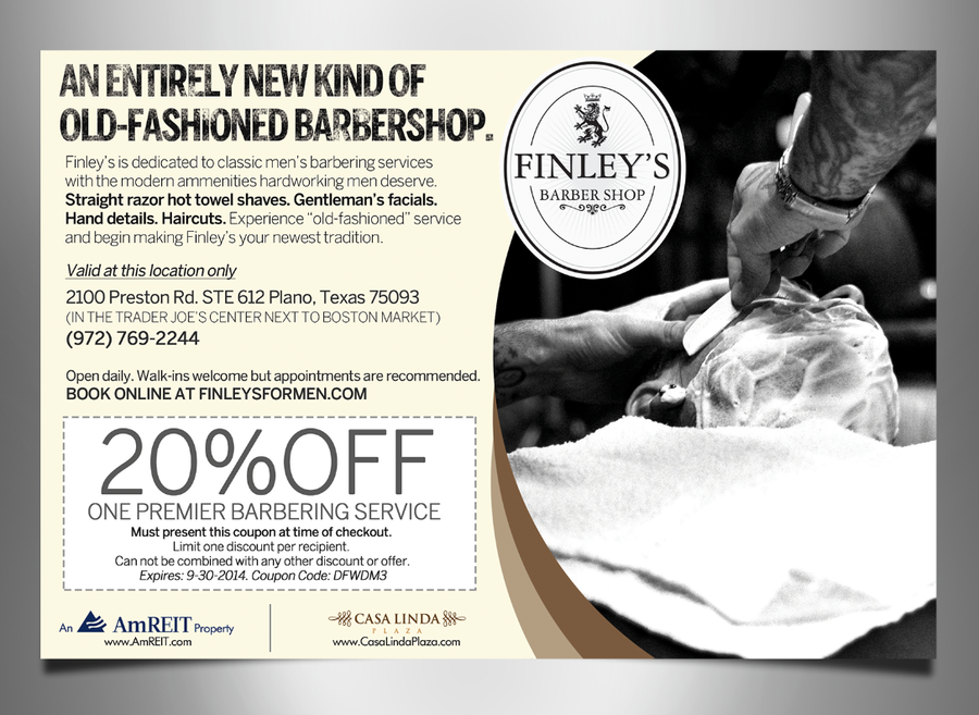 Create An Ad For Finley S Barber Shop Postkarten Flyer