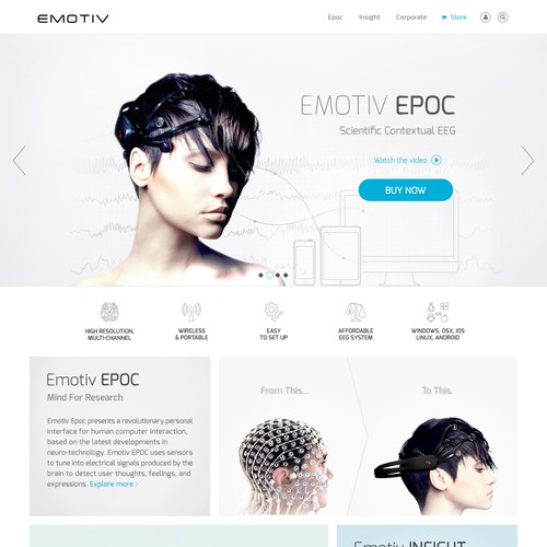 Redesign website for International Award Winning EEG system Design by Zallhady