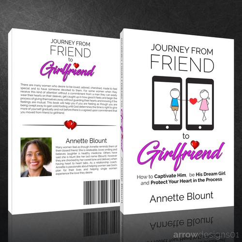 Design a book cover that is fun and playful to help single women experience love beyond friendship Design by Arrowdesigns