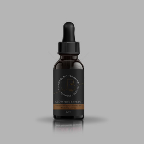 Luxury Label for CBD infused Hyaluronic Acid Serum Design by Ghata