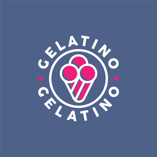 We need a creative interesting logo for gelato shop "Gelatino" Design réalisé par rocketstudio