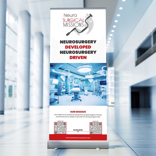 Surgical Non-Profit needs two 33x84in retractable banners for exhibitions Réalisé par Graphic-Emperor