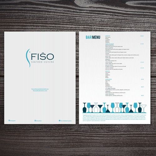 Urban , Modern,   Fine dining seafood menu Design by Tety design