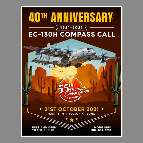 Air Force Flying Group 40th Anniversary Celebration Design by B88B