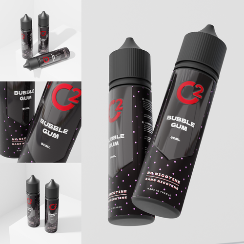 C2 HOOKAH Eliquid need his new label Design by njay.ai