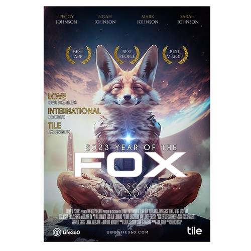 Life360 2023 Year of the Fox Poster Design by M O N O L I T H