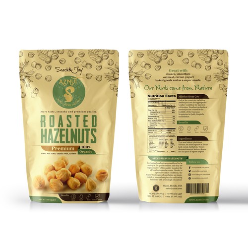 Create a great product package for Aznut hazelnuts Design by UniqueHub