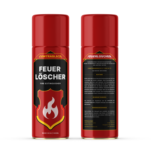 Fire Extinguisher Spray Design Design by Reka Rekzer