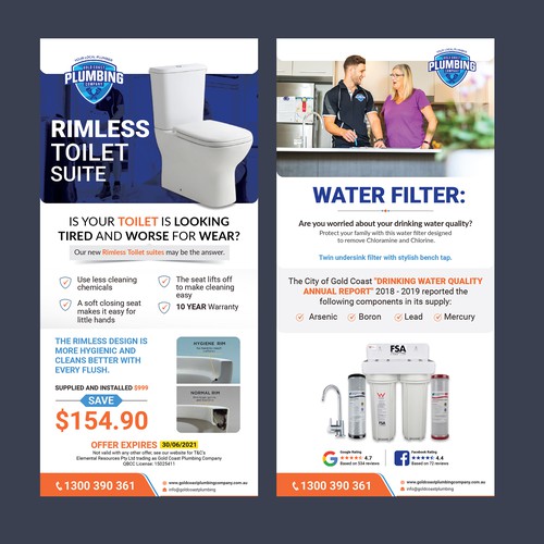 Designs Kick ass flyer for awesome plumbers Postcard, flyer or