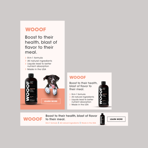 WOOOF Dog Multivitamin banner ads Design by Y_Designs