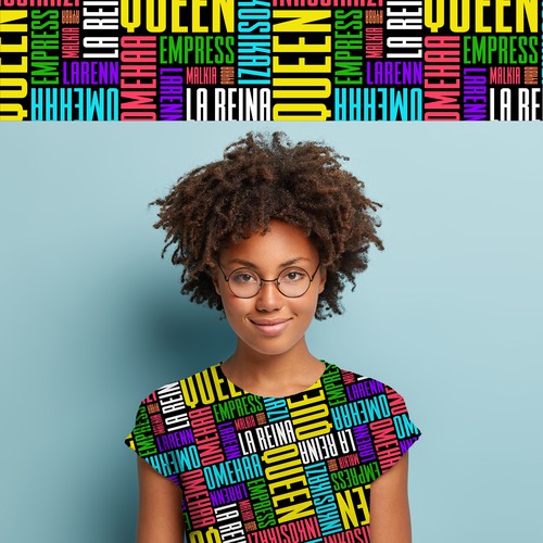 African Diaspora "QUEEN" Dialect T-Shirt Design Design by Digital Man ✅
