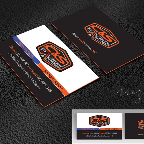 We are an asphalt paving company  card with character, style, stands out from everyone nothing bland no white ,add stuff-ontwerp door SUJAN SARDER