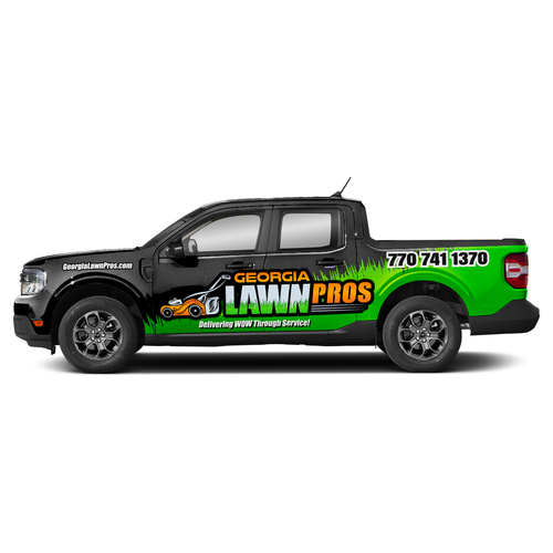 Need eye catching wrap designed for a lawn care company! Design by jacondsign