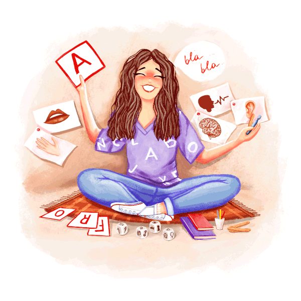 Design by Masha_Rassoshenko titled " Illustration for "Súper Logopedas""