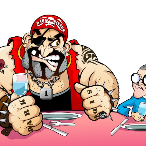 humorous cartoon-style graphic Design by Lekvector