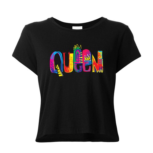 African Diaspora "QUEEN" Dialect T-Shirt Design Design by kngjrmy