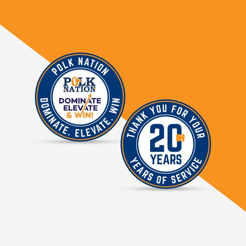 Employee Service Tenure Milestones Commemorative Coin Design by Ahsanaq