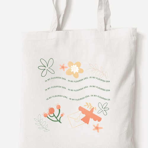 Tote bag design for an in-person event in Florida! Design by Daria F.