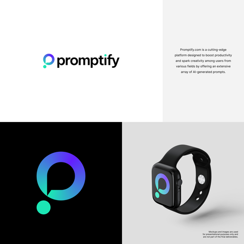 Modern, Simple and Sleek Logo for Promptify.com Design by Kreaton
