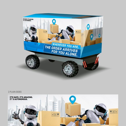 Wrapping-Design of autonomous working urban parcel-delivery-vehicle Design by Ramon DSGNR
