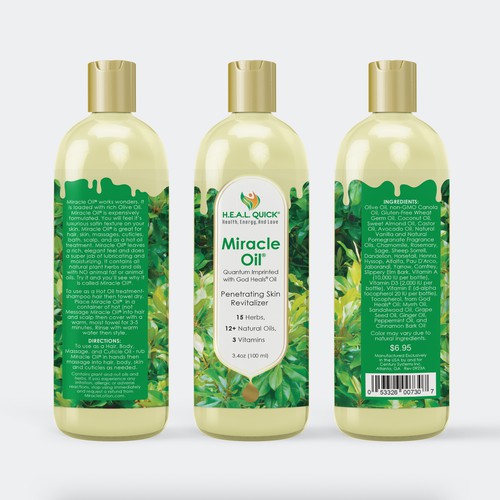 Label for Miracle Oil Design by emmafoo