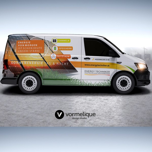 Design by Vormelique titled "Energy Technics Van Wrap"