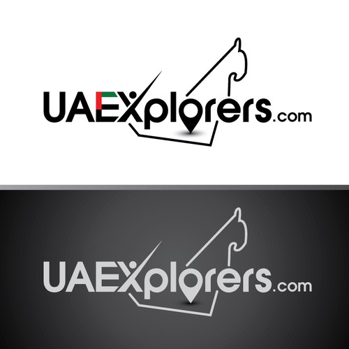 Create a strong, bold, adventurous logo for UAExplorers