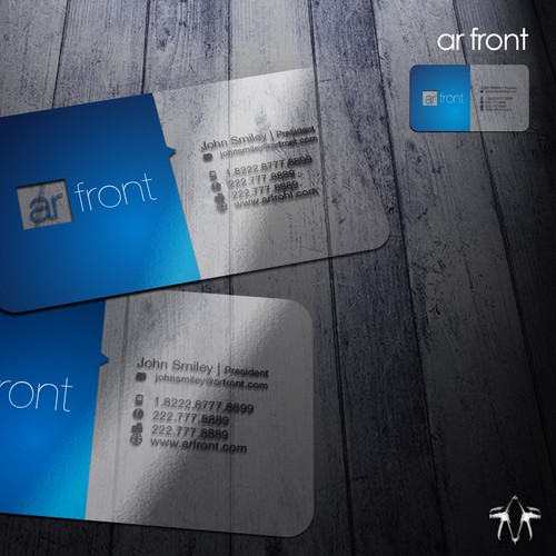 Business card design for high tech company Design by sadzip