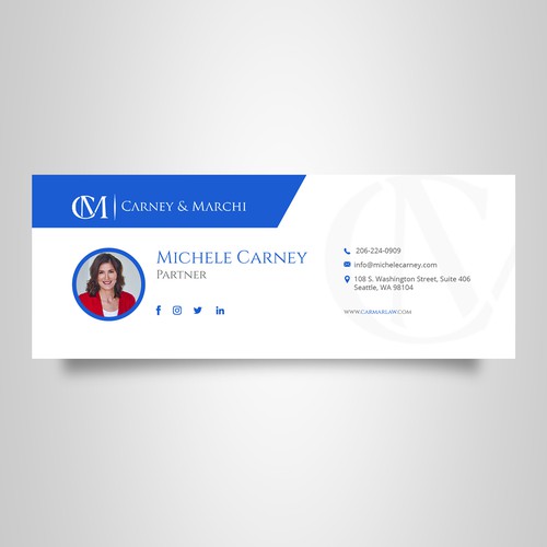 Signature Block for a Modern Law Office Design by Iconic Graphic