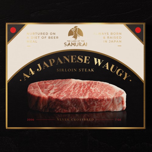 100% JAPANESE WAGYU STEAK Design by Kamilla Oblakova