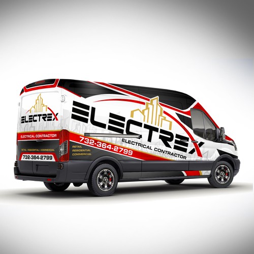 Electrical Contractor Trucks Design by J.Chaushev