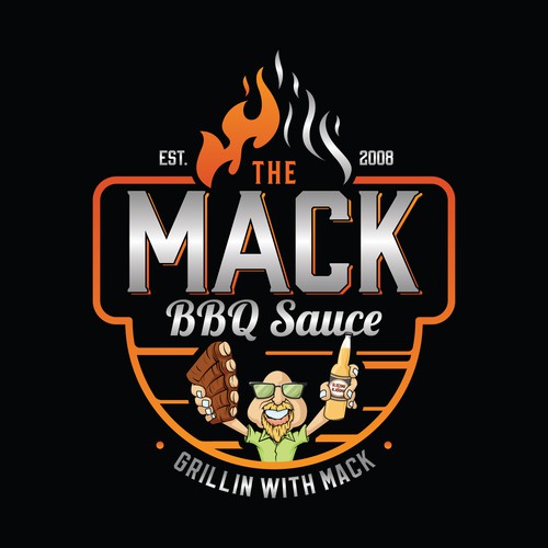 Create a BBQ Sauce Logo for Macks!!! Design by PXRon