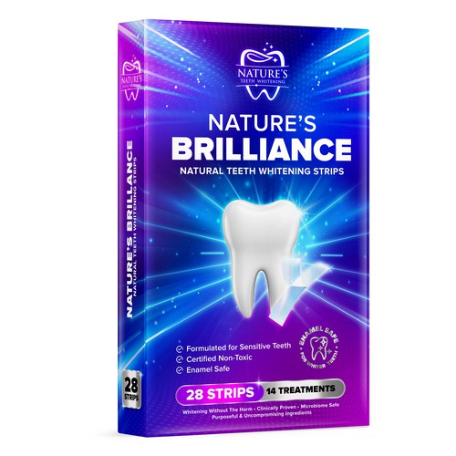 Natural Design Needed for Nature's Brilliance Whitening Strips Design by rembrandtjurin