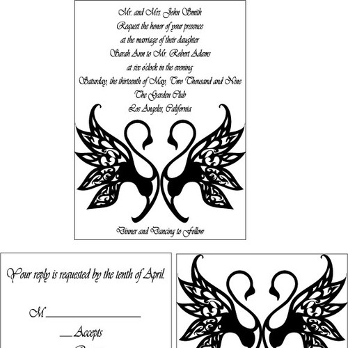 Letterpress Wedding Invitations Design by Andrea S