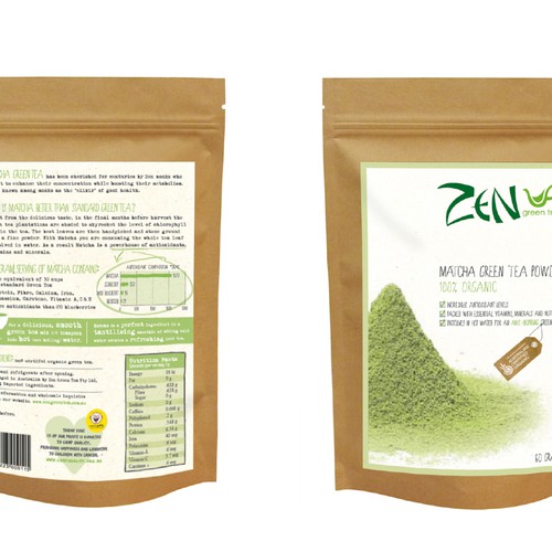 print or packaging design for Zen Green Tea Réalisé par Greta & Bruno