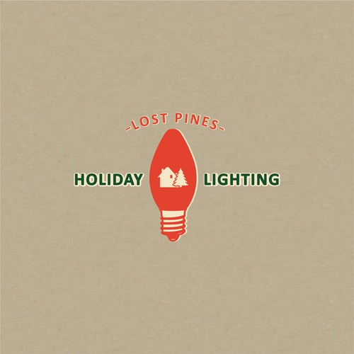 Vintage Christmas Light Installation Business Brand Design Design by GA Design Studio