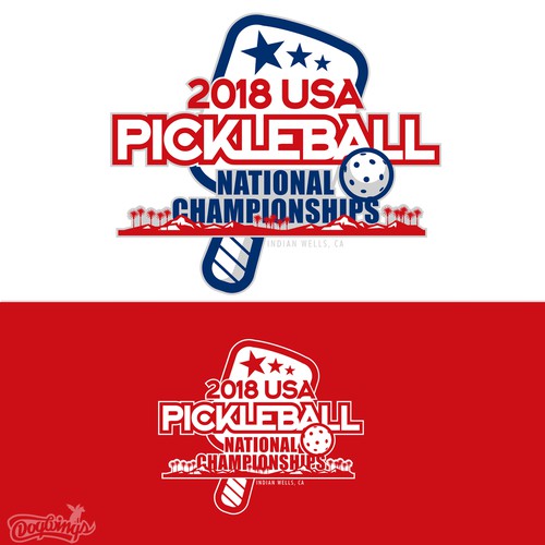 USA Pickleball National Championships - Event Logo Design by Dogwingsllc