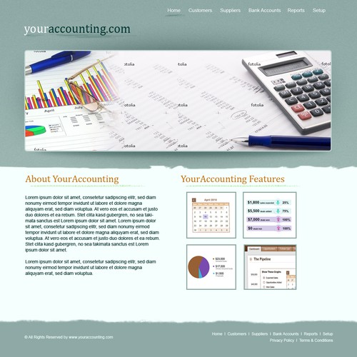 1-3 Page Website Template Design von DotDesign.in