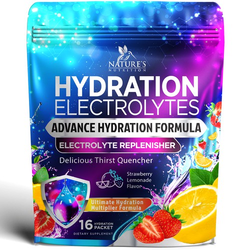 Refreshing Hydration Electrolytes Design Needed for Nature's Nutrition Design by agooshe