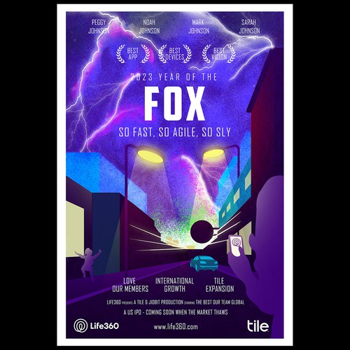 Life360 2023 Year of the Fox Poster Design by Vectorio®