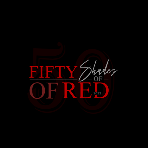 Logo for "50 Shades of Red" themed party Design by LogoLab77