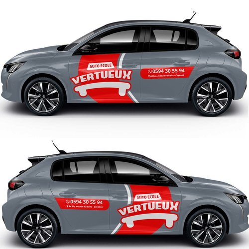 Simple Classy car design for a company that teach people how to drive Design by theANUNGs