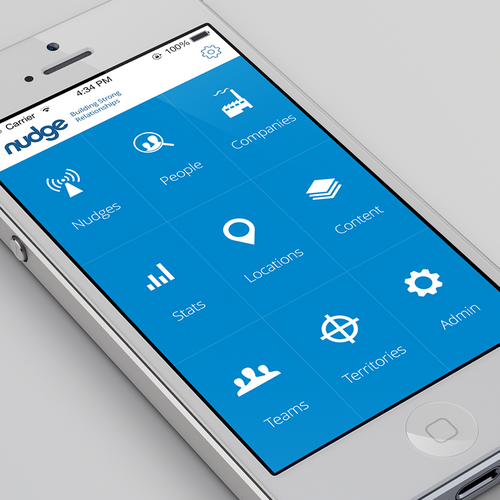 Two-screen design refresh for sales application on phone/tablet Design by hardworking