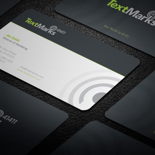 Create new business cards for text message provider Design by Advero