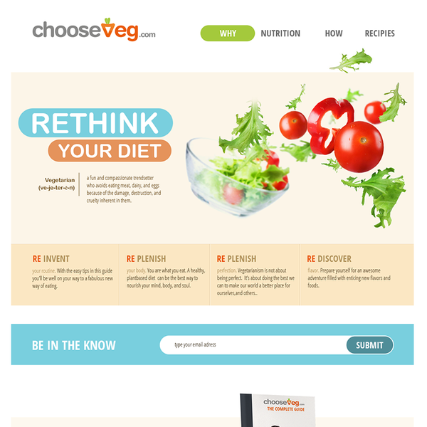 ChooseVeg.com needs a website redesign